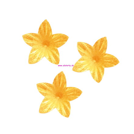 Oblátková kvetinka mini zlatá -10 ks