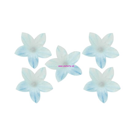 Oblátková  kvetinka mini modrá - 10 ks