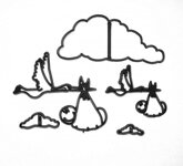 Patchwork Detský set - Storks ( bocian )