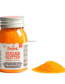 Decora trblietavý cukor oranžový - 100g