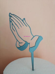 Zápich modliace ruky - šedé 