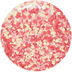 FunCakes  cukrové mini srdiečka - ružové,biele,červené -60g