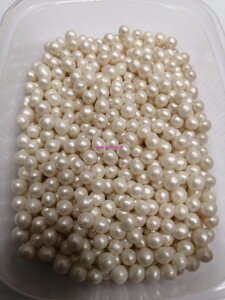 Cukrové guličky biele perleťové 4mm - 50g