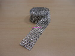 Diamantový pás - strieborný 3cm x 4,5m