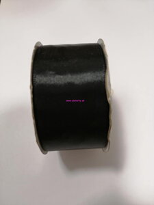 Saténová stuha 3,8 cm - 25m /  čierna