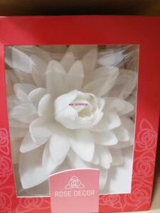 Dália - oblátková kvetinka -  biela