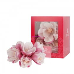 Magnólie ružové - oblátkové kvetinky  6ks / bal