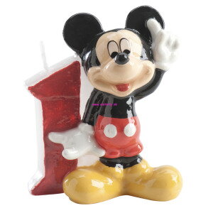 Sviečka Mickey + číslo 1