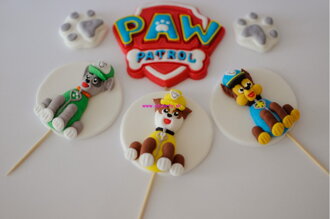 Cukrová dekorácia  - Paw Patrol sada zápichov