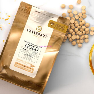 Callebaut čokoláda   2,5 kg  GOLD s karamelom 