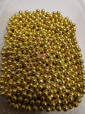 Cukrové guličky zlaté  6,5 mm  AMO42 - 50g
