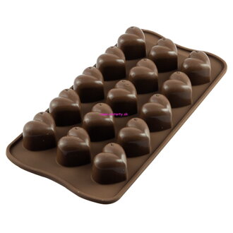Silikomart -Forma na čokoládu  Monamour - srdiečka