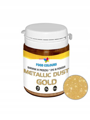 Jedlá prachová perleťová farba do airbrushe Food Colours (Gold) Zlatá (20 g)