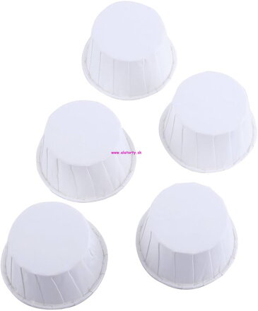 Samonosné košíčky biele 50 x 40 mm- 100 ks