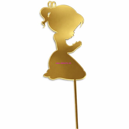 Zrkadlový zlatý zápich Modliace dievčatko 