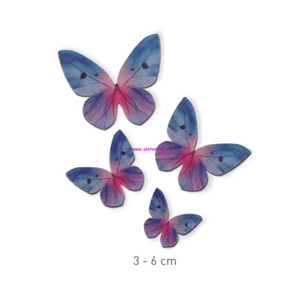 Oblátkové  fialové motýle ( č.126170) - 10 ks