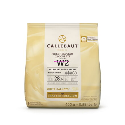 Callebaut biela čokoláda 28% - 400g