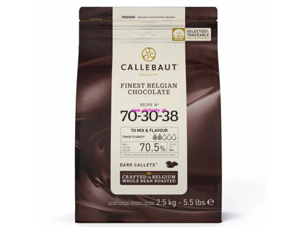 Callebaut extra horká čokoláda 70,5% - 2,5kg