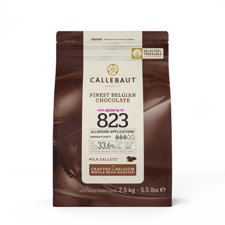 Callebaut mliečna čokoláda 33,6 % 2,5 kg 