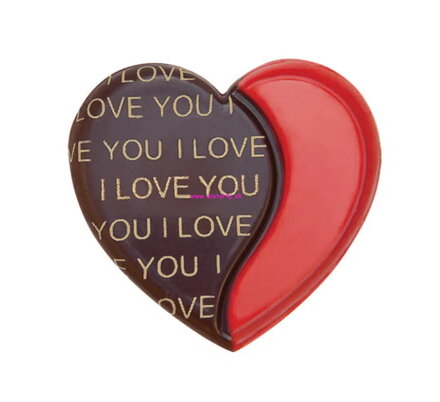  Čokoládová dekorácia - srdcia I Love You - 10ks