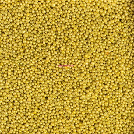D. zlaté cukrové perly ( máčik )  ⌀ 2 mm  - 50g