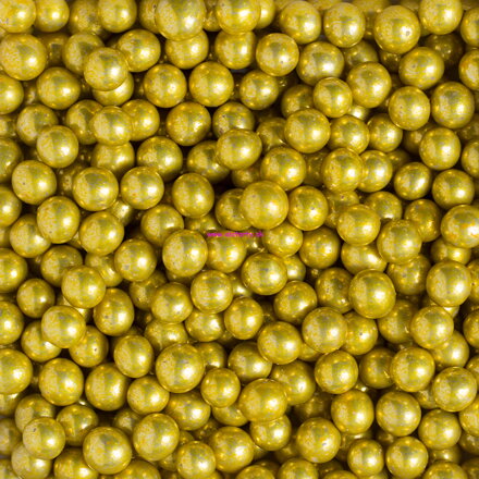 D. zlaté cukrové perly 7 mm - 50g 