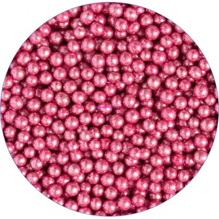 Decora Perleťovo Ružové Cukrové Perly 5 mm - 50g