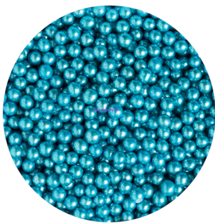 Decora Perleťovo Modré Cukrové Perly 5mm - 50g 