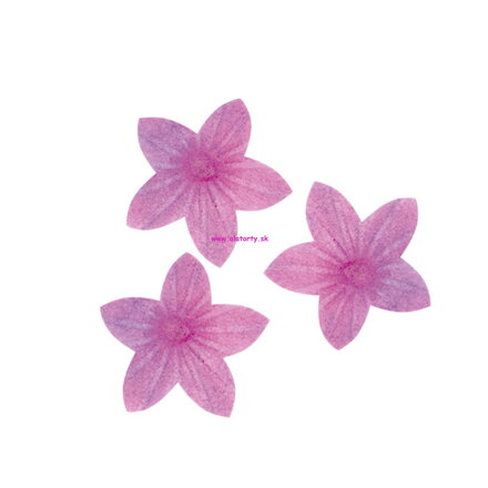 Oblátková kvetinka mini  fialová   - 1ks 