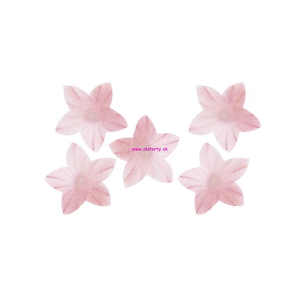 Oblátková kvetinka mini ružová  - 1ks