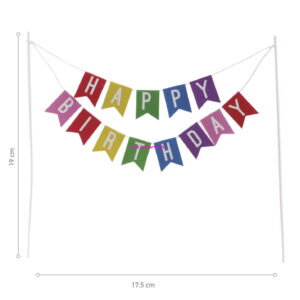 DeKora papierové - Happy Birthday ( girlanda)