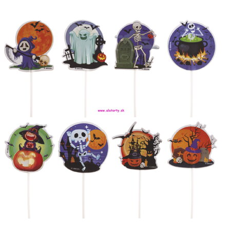 DeKora  - Papierové zápichy - Halloween 8ks ( 354138)