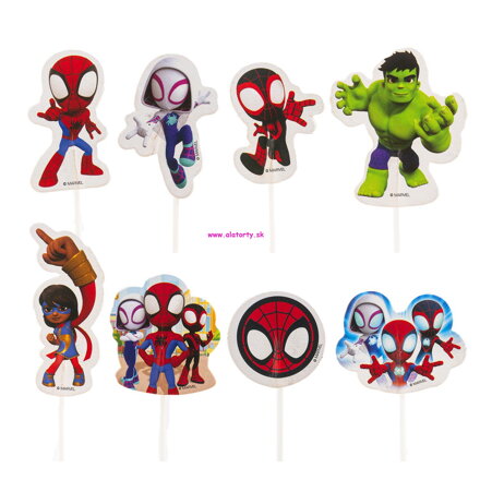 Papierové zápichy Spidey Amazing Friends 16ks