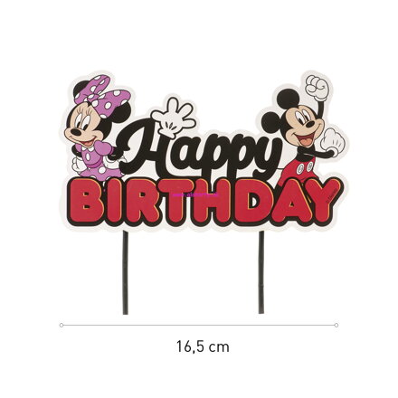 DeKora papierová dekorácia Mickey / Minnie Happy Birthday