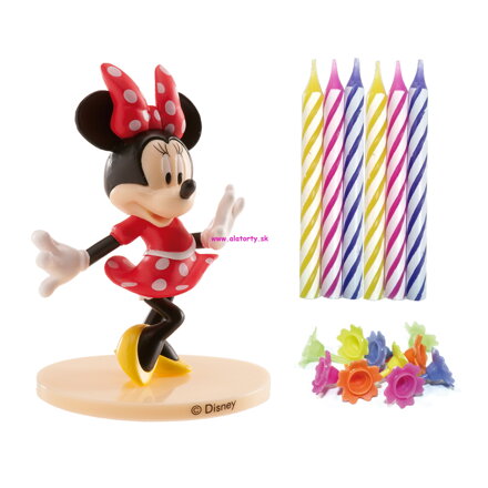 Plastová figúrka Minnie + 10ks  sviečok