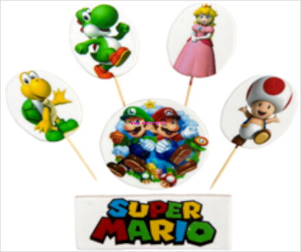 Cukrová dekorácia - Super Mario set