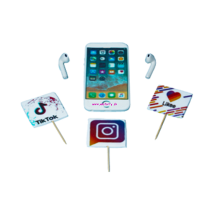 Cukrová dekorácia - Set "Insta"