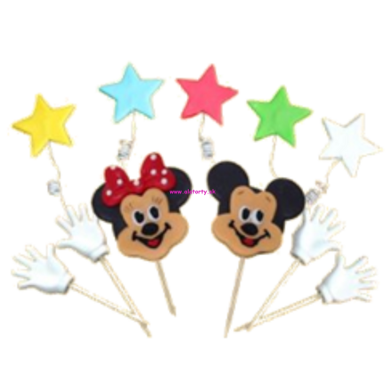 Cukrová dekorácia - Mini Mickey 2D zápichy