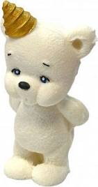 Čokoládový biely macko v klobúku