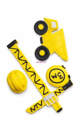 Cukrová dekorácia - Stavbárska sada