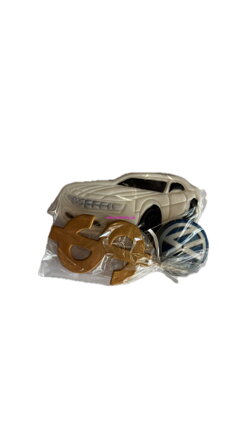 Cukrová dekorácia- Volkswagen set biely