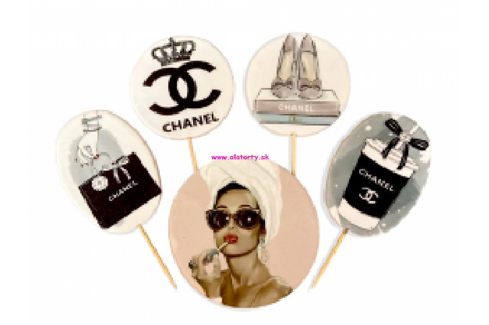 Cukrová dekorácia  -  Coco Chanel sada