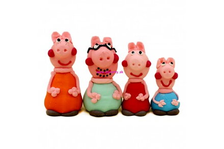 Cukrová dekorácia - Pepa Pig sada