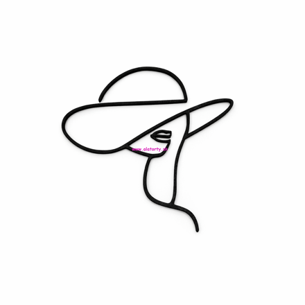 Elegantný zápich na tortu – Dáma v klobúku