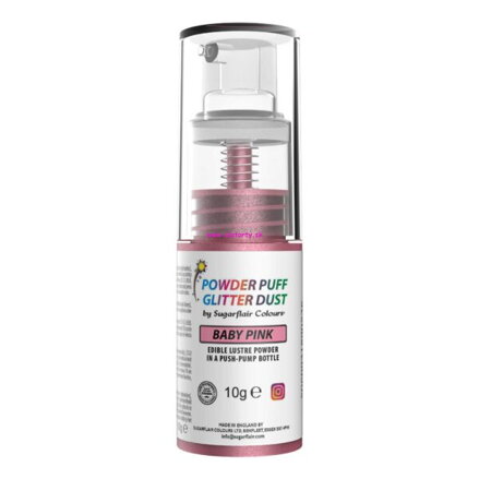 Sugarflair práškový Sprej Glitter Dust - Baby pink - 10g