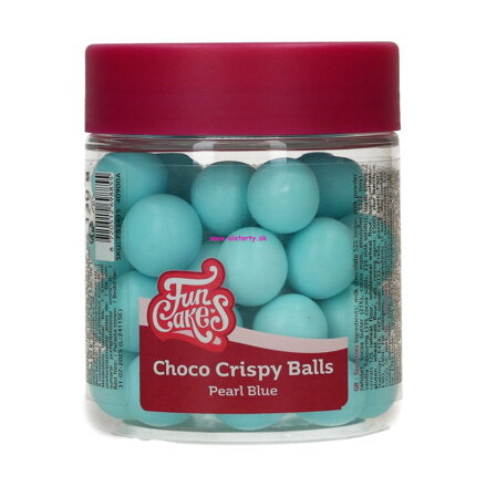 FunCakes Choco chrumkavé guličky – Pearl  Blue 130g