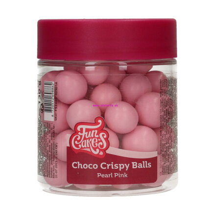 FunCakes Choco chrumkavé guličky – Pearl  Pink 130g