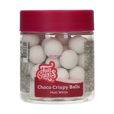 FunCakes Choco chrumkavé guličky -  White 130g - biele