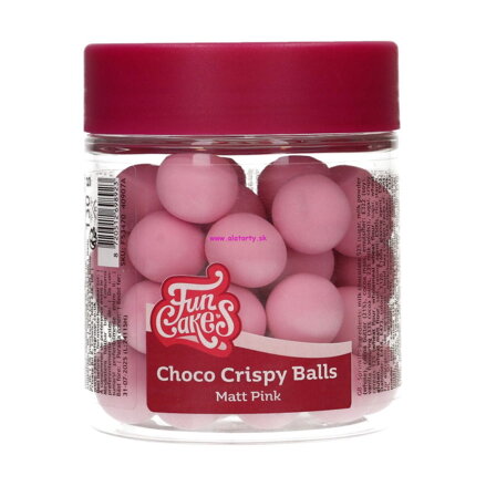 FunCakes Choco chrumkavé guličky – Matt Pink 130g