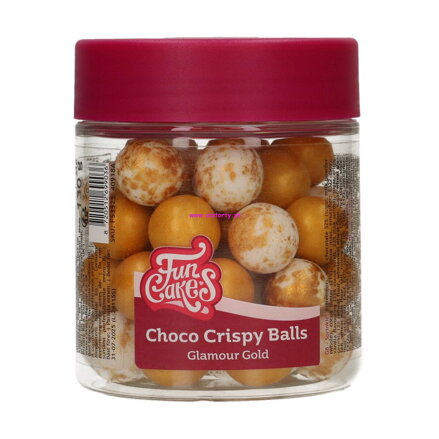 FunCakes Čoko chrumkavé guličky – Glamour Gold 130 g